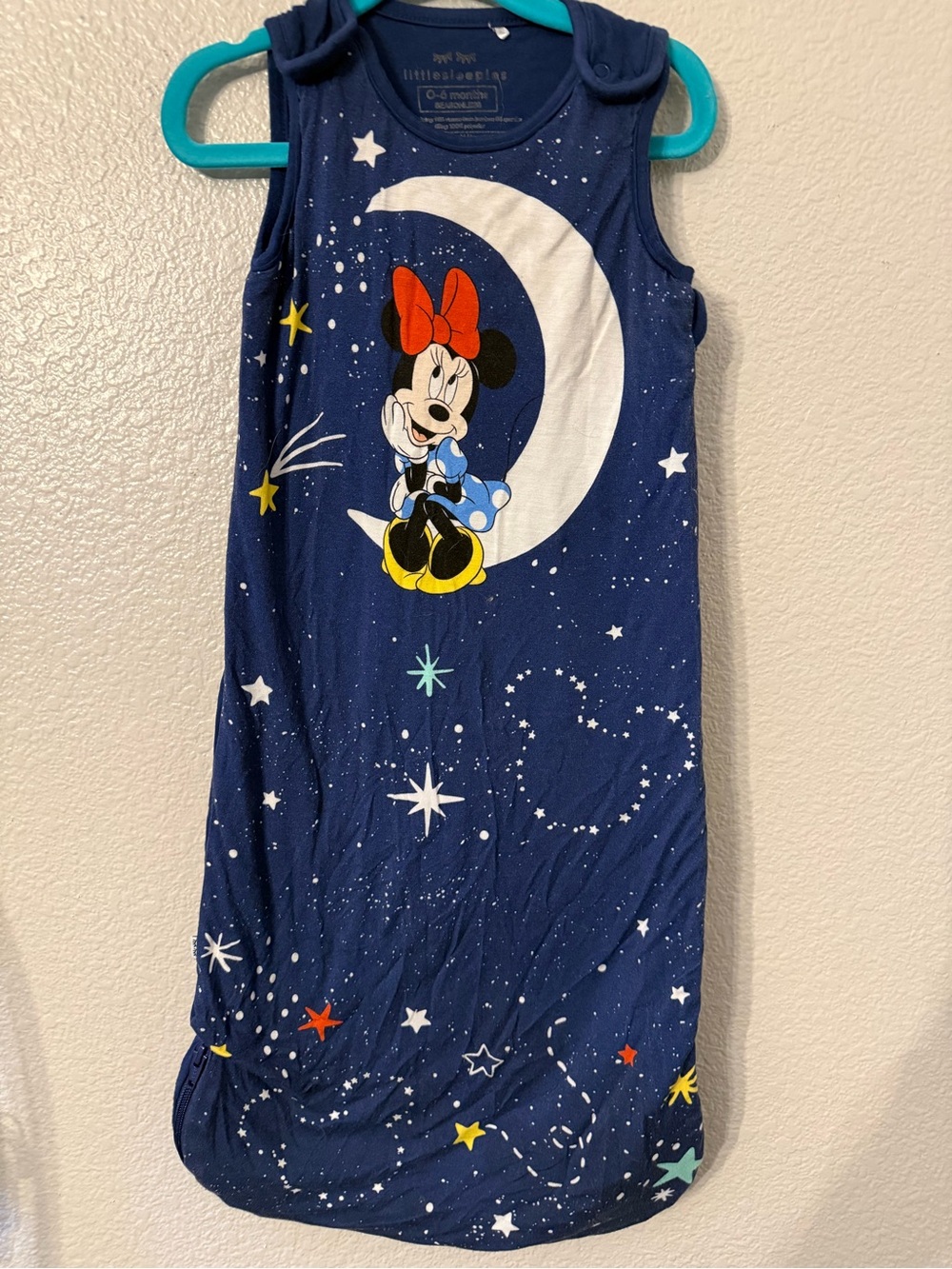 Little Sleepies Navy Blue Sleeveless Minnie Mouse Moon Sleep Sack